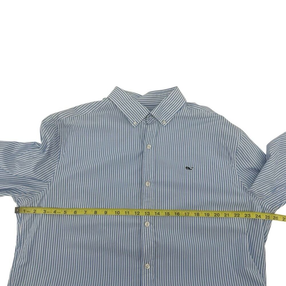 Vineyard Vines Button Down Mens XL Blue Whale Shirt Striped Cotton Long Sleeve - Picture 5 of 6